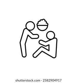 Food donation icon Flat fill set collection