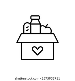 Food donation icon simple vector symbol