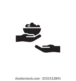 Food donation icon web design in vector