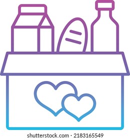 Food Donation vector icon. Can be used for printing, mobile and web applications.