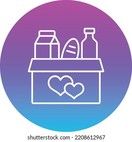Food Donation vector icon. Can be used for printing, mobile and web applications.