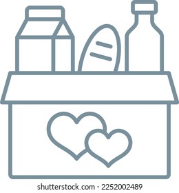 Food Donation vector icon. Can be used for printing, mobile and web applications.