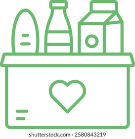 Food Donation vector icon. Can be used for printing, mobile and web applications.