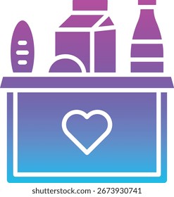 Food Donation vector icon. Can be used for printing, mobile and web applications.