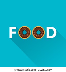 Food, donuts, vector
