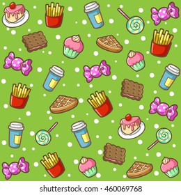 food doodle background