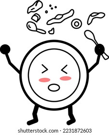 FOOD DOODLE ILLUSTRATION, COOL FOOD DOODLE, NOODLE DOODLE, PLATE DOODLE