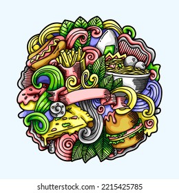 Food Doodle Vector Collection Design Illustrations