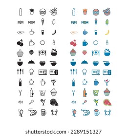 The Food Doodle vector icon set is a charming and playful collection of food-themed designs, perfect for creating fun and creative graphics.