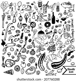 Food Doodle. Vector illustration.