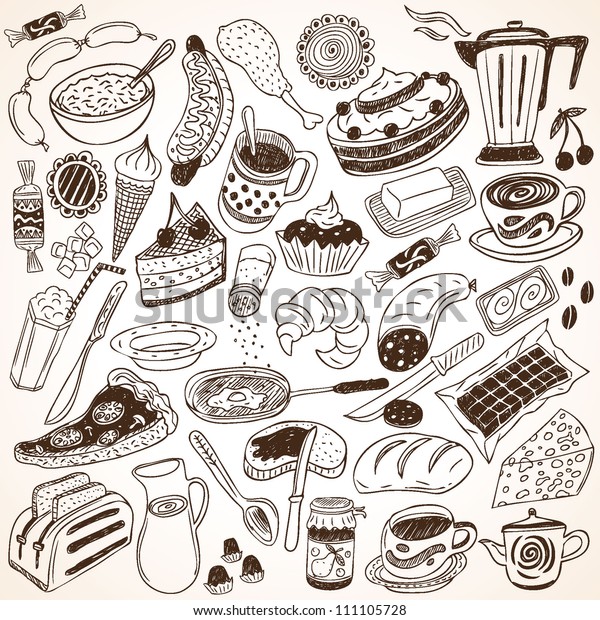 Food Doodles Printable