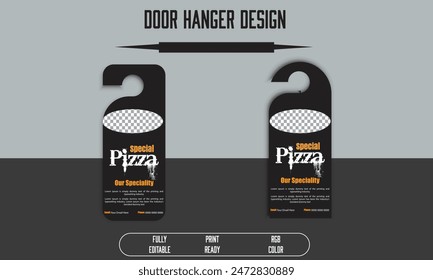 Food Door Hanger, Vector illustration, modern Door hanger, do not disturb and make up room sign Vector, Door hanger design template