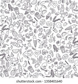 Dibujo alimentario, negro 