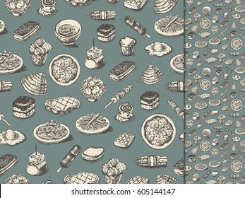 Patrón de planos alimentarios sin fisuras
