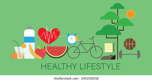 The food, drink and activity for healthy lifestyle.