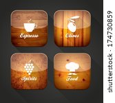 Food and drink application icons