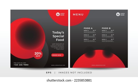 food and drink banner for social media template
