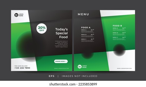 food and drink banner for social media template