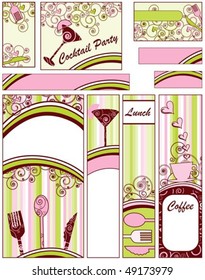 Food and Drink Banners in Sizes; 88 x 31, 468 x 60, 234 x 60, 120 x 240, 120 x 600, 160 x 600, 300 x 600, 252 x 144 and 300 x 250