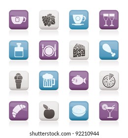 Food, Drink and beverage icons - vector icon set