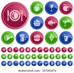 Food and drink button set