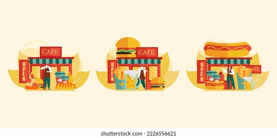 Food and Drink Cafe Flat Design