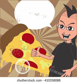 food and drink cartoon guy promotion