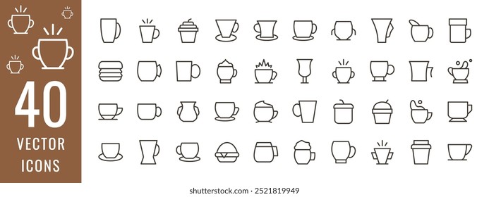 Food, Drink, Coffee, Tea, Cack, Ice Cream and Others Icons set. Vector illustration. New Vector Icon set for Others Design.