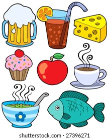 Food and drink collection 1 - vector illustration.