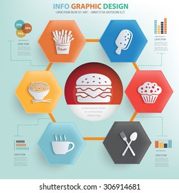 Food and drink concept info graphic design,vector