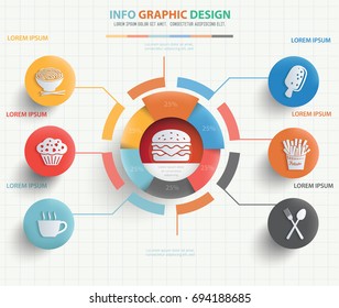 Food and drink concept info graphic design,vector