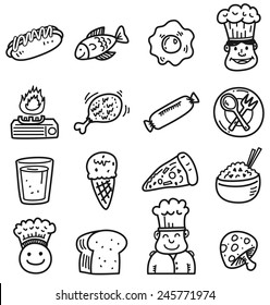 food and drink doodle icon