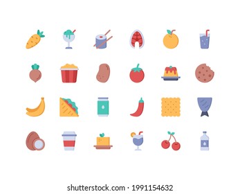 Food and Drink Flat Icon Set