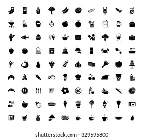 Food And Drink Flat Icons Set