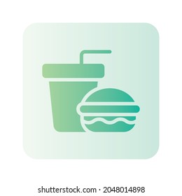 
food and drink gradient icon isolated on white background
