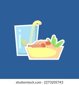 food and drink icon can be used for restaurant design or healthy eating program