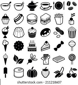 Food and Drink icon collection - vector illustration