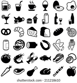 Food and Drink icon collection - vector illustration