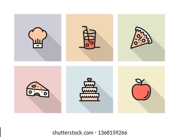 FOOD AND DRINK ICON CONCEPT