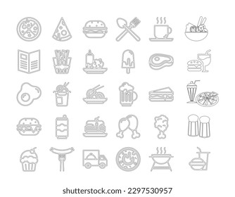 Food And Drink Icon Design                                                                Vector Design 