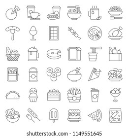 food and drink icon, gastronomy concept thin line design