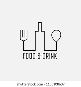 Food and drink icon, logo. Vector illustration.