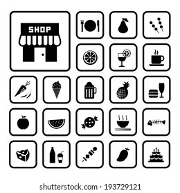 food and drink icon on white background 