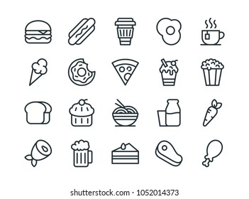 Black White Fast Food Stickers Badges Stock Vector (Royalty Free ...