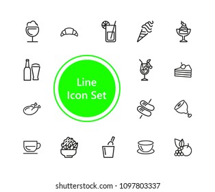 Food and drink icon set