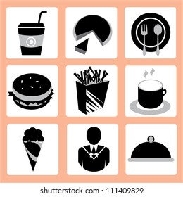 food and drink icon set