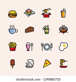 food and drink icon set