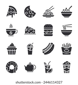 Food and drink icon set