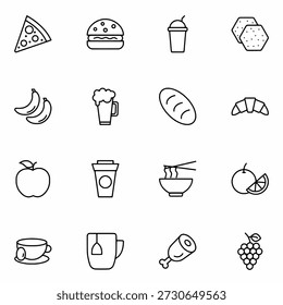 Food and drink icon set