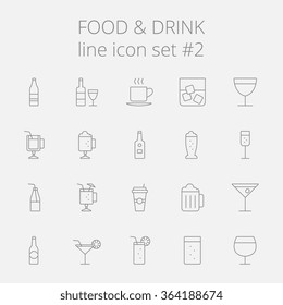 Food and drink icon set. Food and drink icon set.